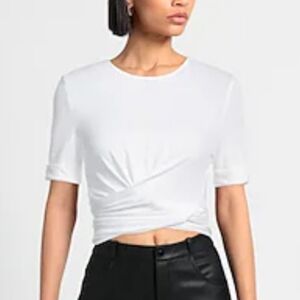 Balmain White Twist Crop Top